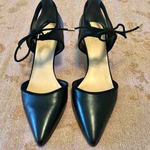 Franco Sarto Darlis Black Leather Pumps